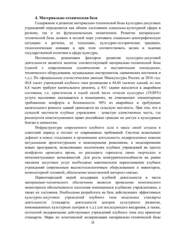 Концепция клубной деятельности в Российской Федерации на период до 2030 года (проект)