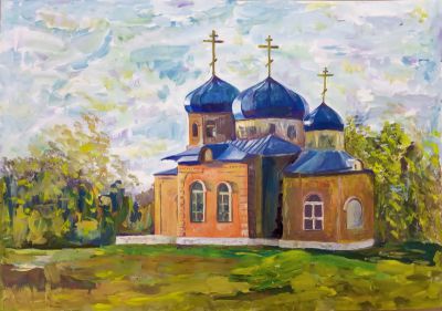 Григорьевская Феодора, 17 лет Церковь в Черёмушках «Иконы Божией Матери «Всецарица», гуашь