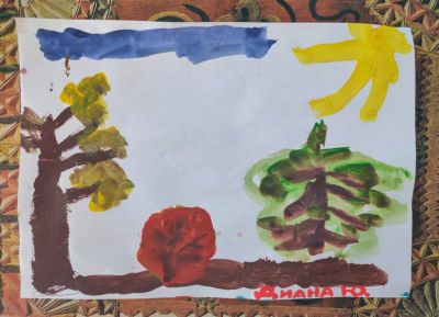 Юркова Диана 6 лет - Осенний день п.Улу-Юл